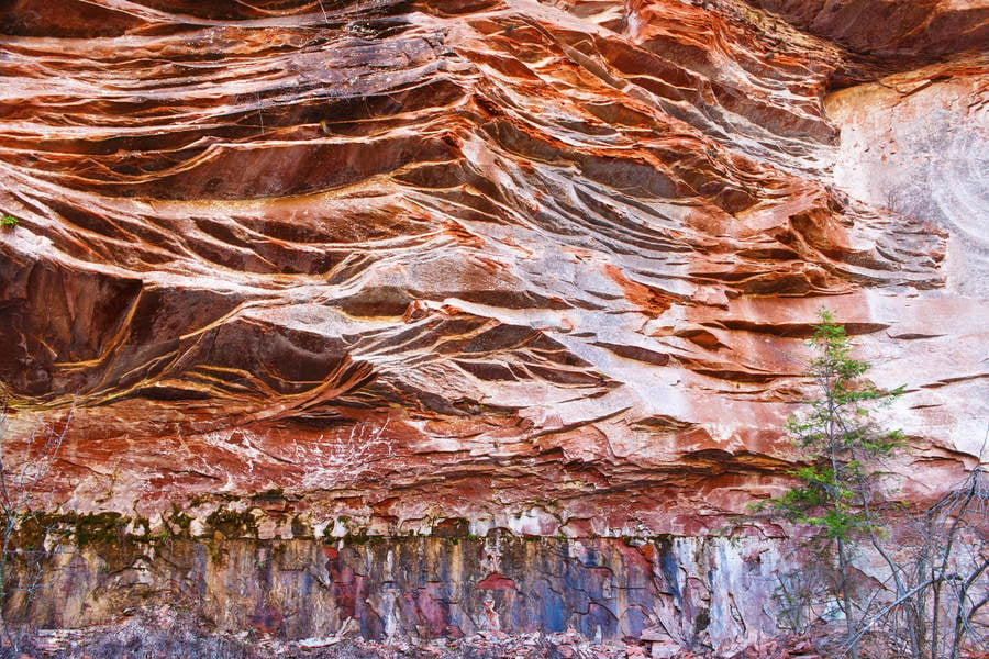 Full Frame Shot of a Colorful Sandstone Rock