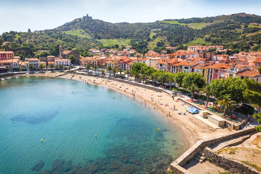 Scenic View of a Picturesque Seaside Town in Southern France