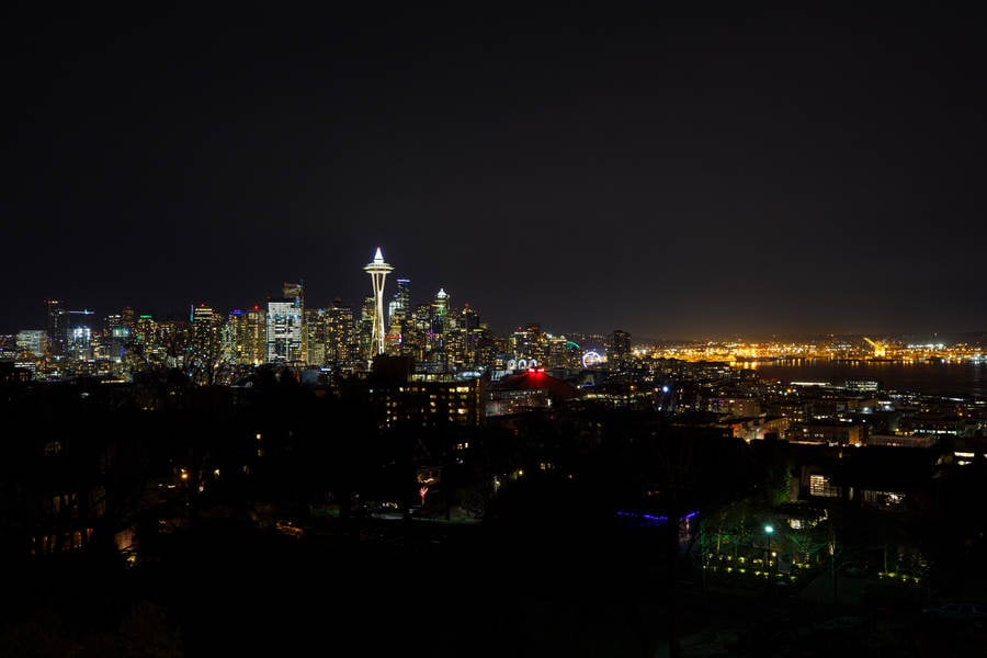 Night View of Downtown Seattle