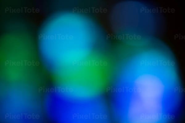 Defocused Abstract Green and Blue Lights