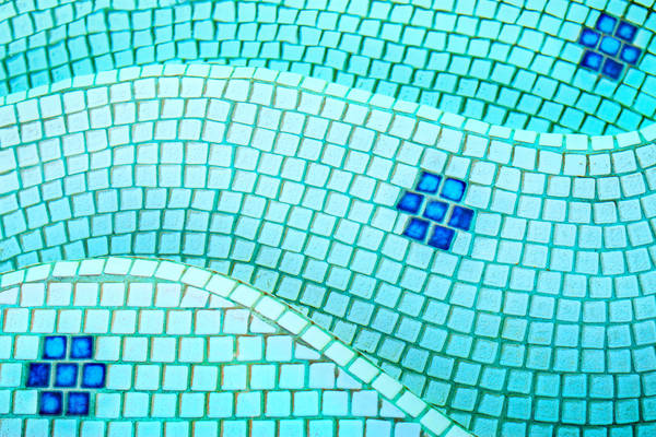 Full Frame Shot of Turquoise Mosaic