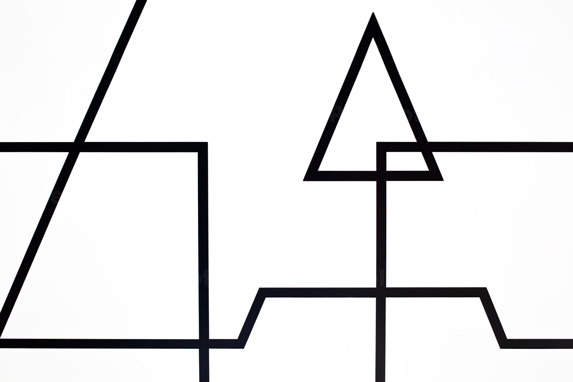 Black Geometric Lines on a White Stock Photo - PixelTote