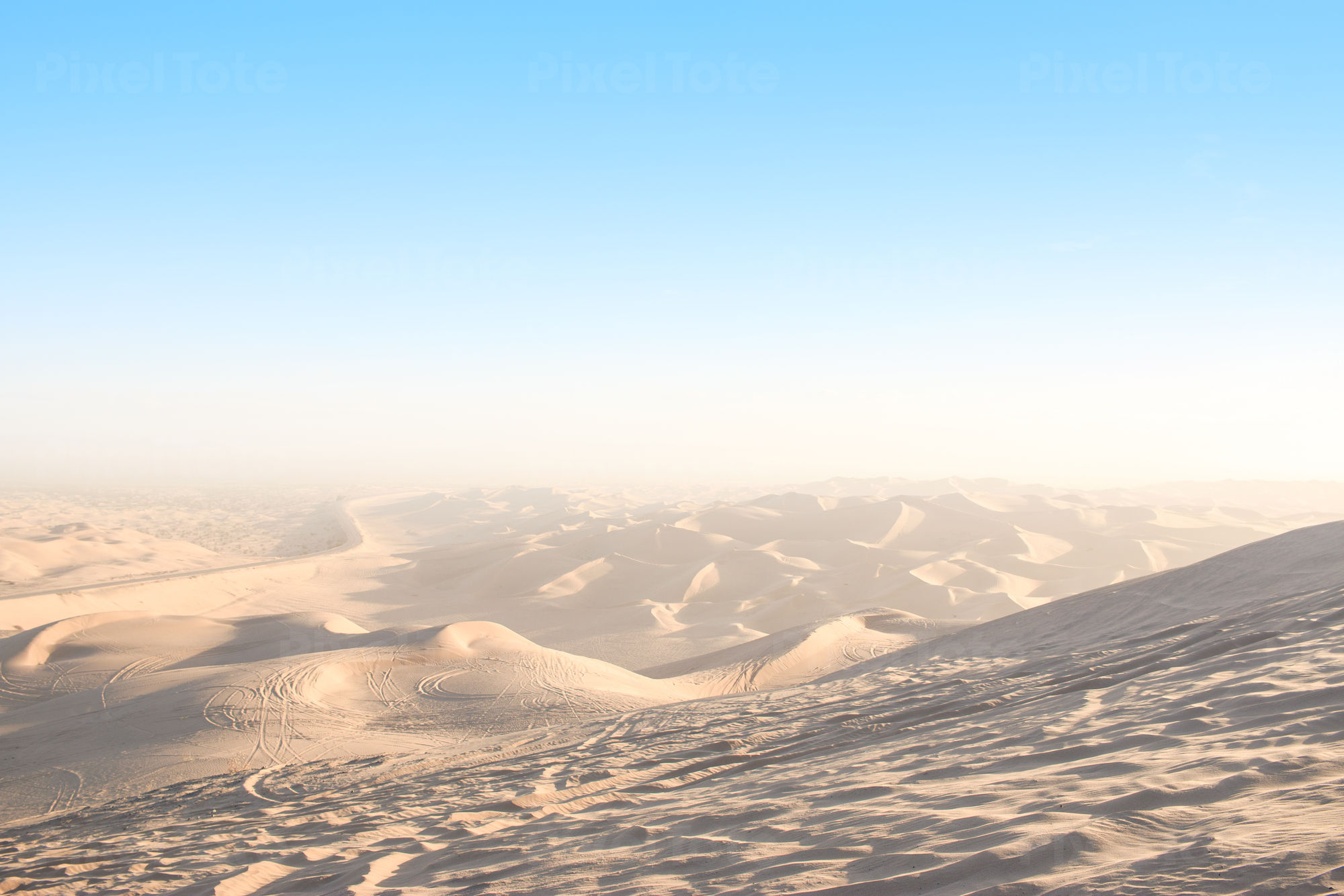 View of Sand Dunes in a Desert Stock Photo - PixelTote