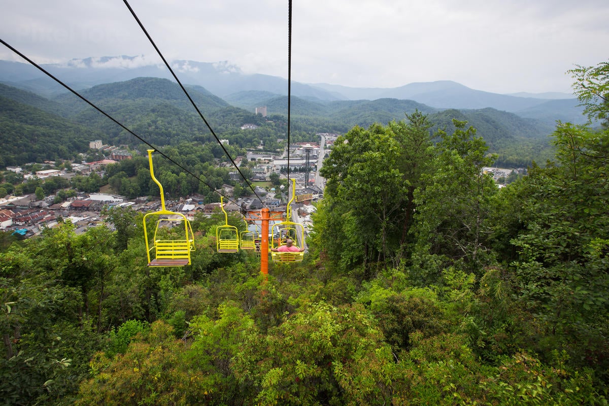 Scenic View of Gatlinburg and Stock Photo - PixelTote