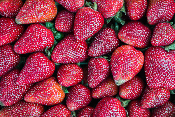 Full Frame Shot of Fresh Ripe Strawberries