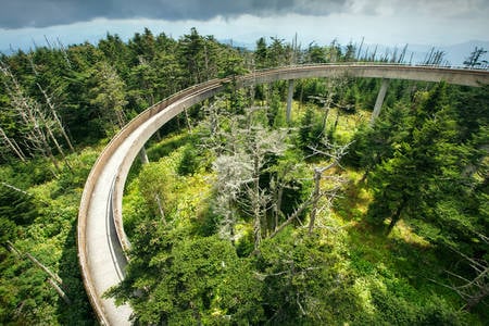 Clingmans Dome Observation Tower in Smoky Mountains National Park