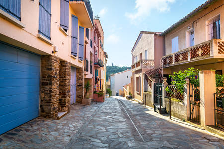 Picturesque Street in a Small Town in Southern France