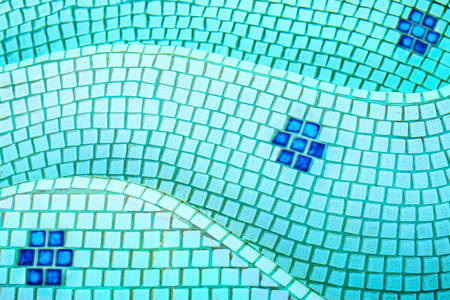 Full Frame Shot of Turquoise Mosaic