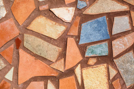 Full-Frame Shot of a Stucco Ceramic Mosaic