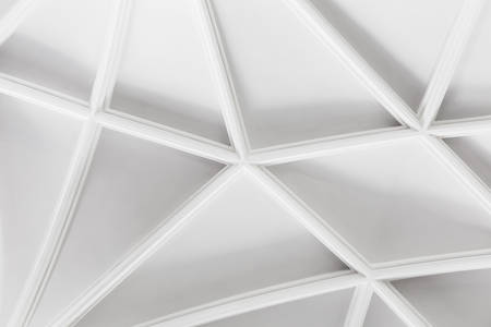 Part of a White Gothic Ceiling in a Castle