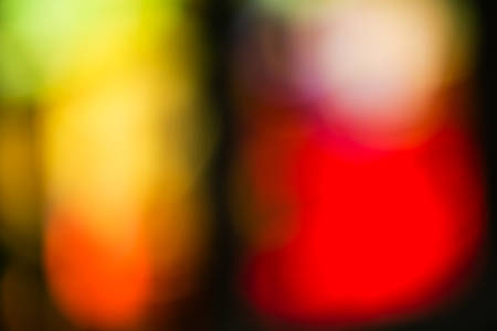 Defocused Abstract Yellow Red and Orange Bokeh Lights